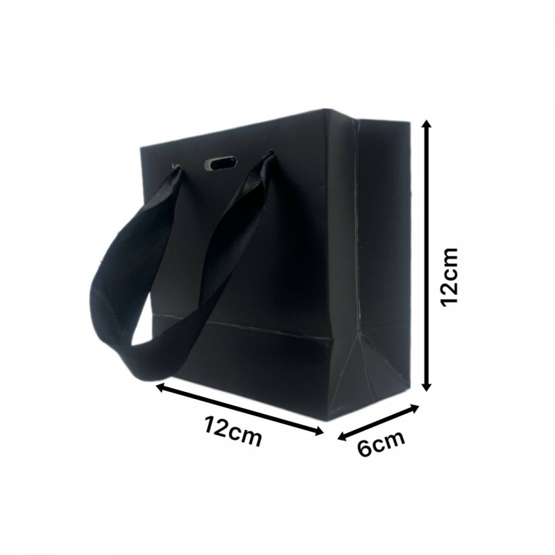 بگ مقوایی مشکی سایز 6*12*12(بسته 25 عددی)