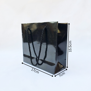 بگ مشکی براق سایز 7*15.5*17 (بسته 25 عددی)