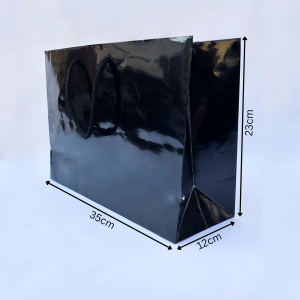 بگ مشکی براق سایز 12*23*35 (بسته 25 عددی)