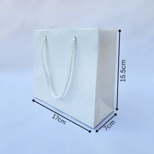 بگ سفید مات سایز 7*15.5*17 (بسته 25 عددی)