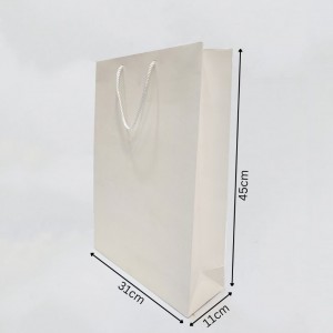 بگ سفید مات سایز 11*45*31(بسته 25 عددی)