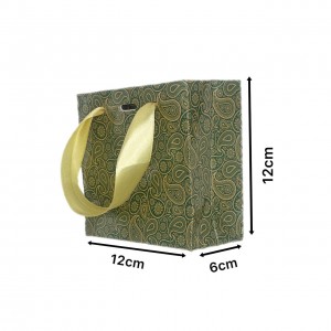 بگ مقوایی ترمه سبز سایز 6*12*12(بسته 25 عددی)