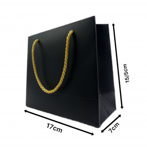 بگ مقوایی  مشکی سایز 7*15/5*17 (بسته 25 عددی)