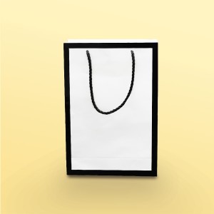 بگ سفید قاب دار براق سایز 6.5*25*17 (بسته 25 عددی)