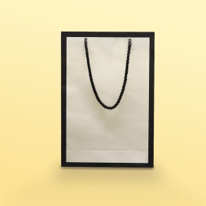 بگ سفید قاب دار مات سایز 6.5*25*17 ( بسته 25 عددی )