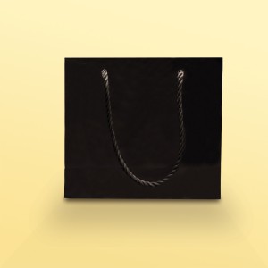 بگ مقوایی مشکی براق سایز 7*15.5*17 (بسته 25 عددی)