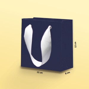 بگ مقوایی سرمه ای سایز 6*12*12(بسته 25 عددی)