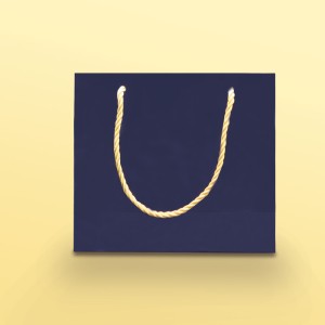 بگ مقوایی سرمه ای سایز7*15.5*17 (بسته 25 عددی )