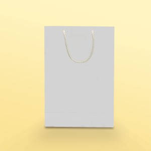 بگ مقوایی سفید مات سایز 9*30*20 (بسته 25 عددی)