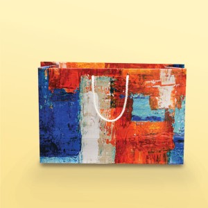 بگ مقوایی ابرنگی براق سایز 12*23*35 (بسته 25 عددی)