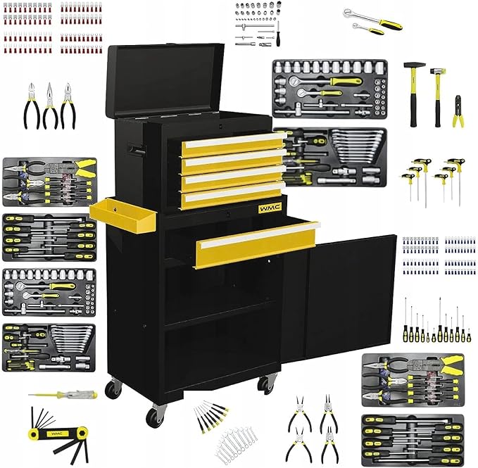 جعبه ابزار 253 عددی حرفه ای با کابینت و ترولی همراه
