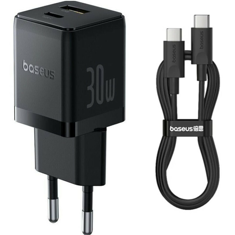 شارژر دیواری 30 وات بیسوس مدل Palm 30W  به همراه کابل USB-C