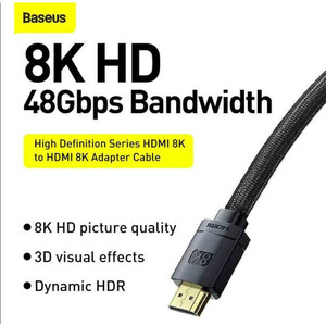 کابل HDMI بیسوس مدل   High Defination 8K  CAKGQ-K01  طول 2 متر