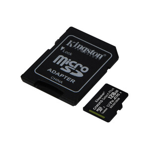 کارت حافظه microSDXC کینگستون مدل CANVAS کلاس 10 استاندارد UHS-I U1 سرعت 100MBps ظرفیت 128 گیگابایت به همراه آداپتور SD