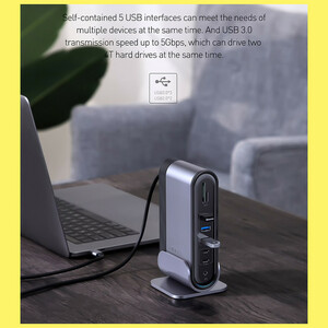 هاب 17 پورت USB-C باسئوس مدل CAHUB-DG0G