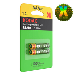 باتری نیم قلمی قابل شارژ کداک مدل Rechareable ready to use 1000 mAh XRAY بسته دو عددی