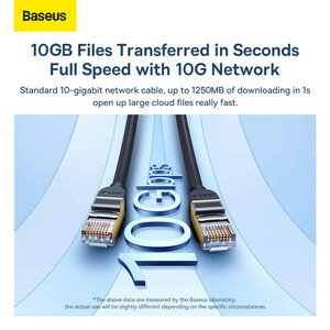 کابل شبکه Cat7 باسئوس مدل HIGH SPEED SEVEN TYPES 10GIGABIT