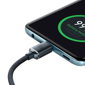 کابل USB-C باسئوس مدل CAJY000601  FAST CHARGE 100W CRYSTAL SHINE طول 1.2 متر