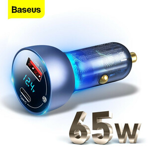 شارژر فندکی 65 وات باسئوس مدل Dual Quick Charger-65W  CCKX-C0A