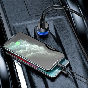 شارژر فندکی 65 وات باسئوس مدل Dual Quick Charger-65W  CCKX-C0A