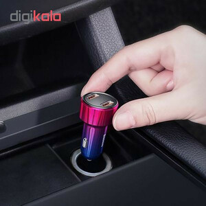 شارژر فندکی فست 45 وات باسئوس مدل CCMLC20C، دارای خروجی USB 2.0، دارای فناوری  HIGH GLOSS Quick Charge، مقاوم در برابر آتش و حرارت بالا