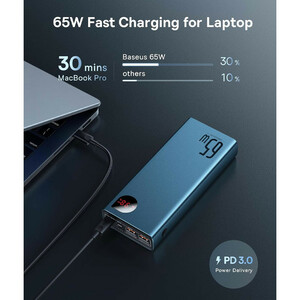 پاوربانک باسئوس مدل Adaman PPIMDA-D01_D03 ظرفیت 20000 میلی‌آمپر ساعت