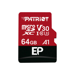 کارت حافظه microSDXC پتریوت مدل EP کلاس 10 استاندارد UHS-I U3-V30 سرعت 90MBpsظرفیت 64 گیگابایت به همراه آداپتورSD
