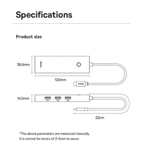 هاب 6 پورت USB-C بیسوس مدل BS-OH151