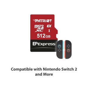 کارت حافظه microSDXC پتریوت مدل EP کلاس 10 استاندارد UHS-I U3-V30 سرعت 90MBpsظرفیت 512  گیگابایت به همراه آداپتورSD