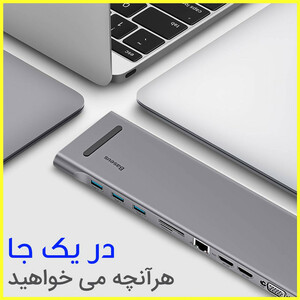 هاب11 پورت USB-C باسئوس مدل CATSX-G0G