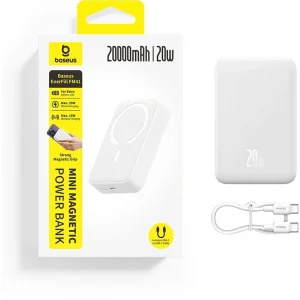 پاوربانک بیسوس مدل MAGNETIC MINI 20W ظرفیت 20000 میلی آمپر ساعت