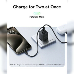 شارژر دیواری 30 وات بیسوس مدل Palm 30W  به همراه کابل USB-C
