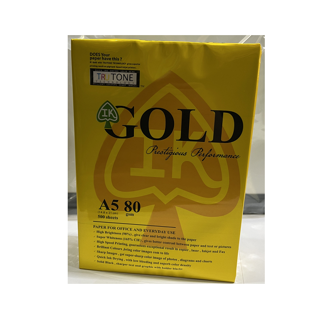 کاغذ a5 مارک گلد 80 گرم 500 برگی GOLD