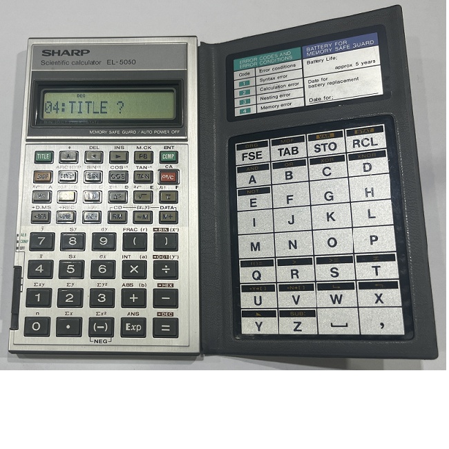 ماشین حساب مهندسی شارپ EL-5050 ساخت ژآپن اصل اورجینال SHARP