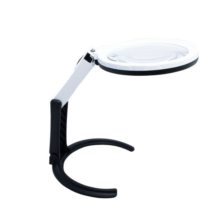 ذره بین پایه دار رومیزی چراغدار مدل MG3B-1D