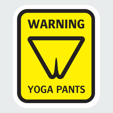sticker yoga pants
