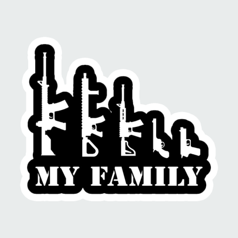 Stickers Gun Family