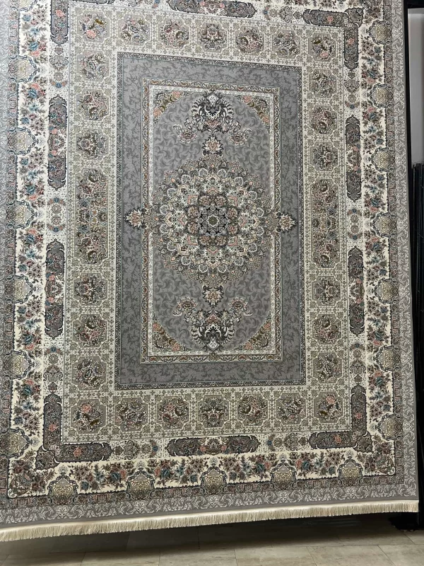 فرش نگین مشهد - طرح 1215 نقره ای