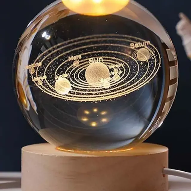 چراغ رومیزی مدل گوی کریستال قطر ۶