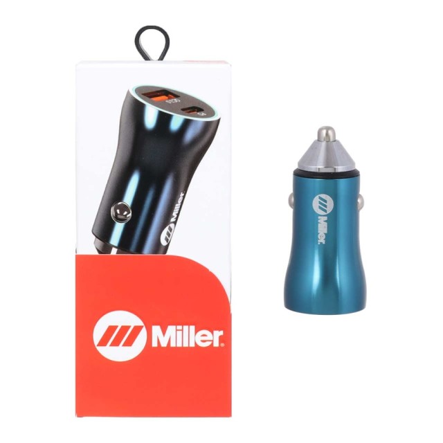 شارژر فندکی 38W فست و PD دو پورت Miller مدل M-CH104 - آبی