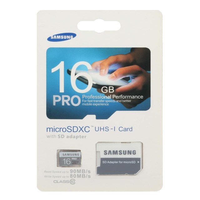 Samsung microSDXC & adapter UHS-I U1 Class 10 - 90MB/s - 16GB (گارانتی مادام‌العمر استار مموری) اورجینال