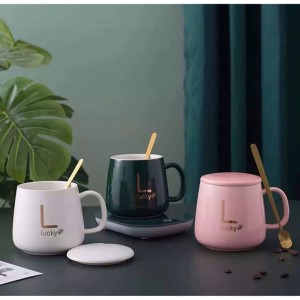 ماگ حرارتی لاکی مدل هیتردار به همراه صفحه گرم کن کارتن رنگی