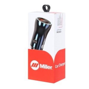 شارژر فندکی 38W فست و PD دو پورت Miller مدل M-CH104 - آبی