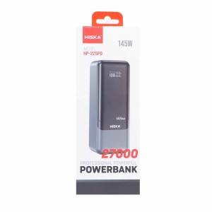 پاوربانک (PD و فست شارژ) Hiska 145W 27000mAh مدل HP-225PD - مشکی