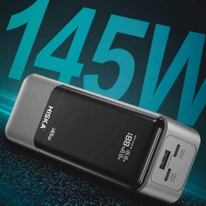 پاوربانک (PD و فست شارژ) Hiska 145W 27000mAh مدل HP-225PD - مشکی