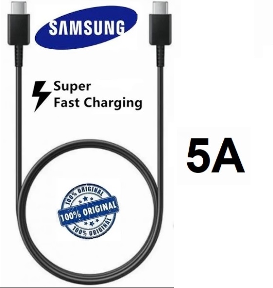 کابل اصلی 5 آمپر سوپرفست شارژ دوسر تایپ سی گلکسی اس 21 اف ای 5 جی سامسونگ/Samsung Galaxy S21 FE 5G 5A Super fast charging Type_C to Type_C Cable