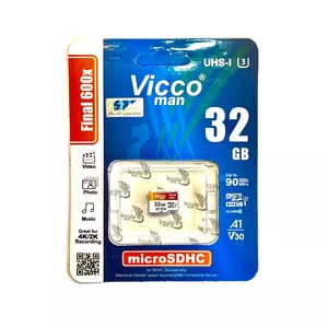 کارت حافظه microSDHC ویکومن مدل Final 600X کلاس 10 استاندارد UHS-I U3 سرعت 90MBps ظرفیت 32 گیگابایت