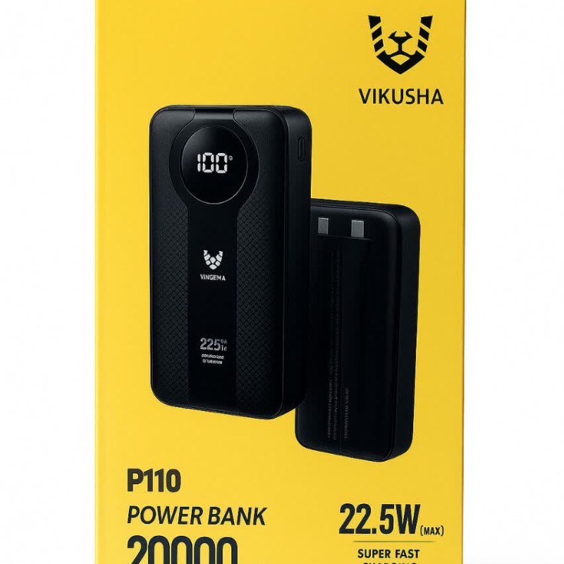 پاوربانک VIKUSHA P110 ظرفیت 20000mAh و شارژ سریع 22.5W