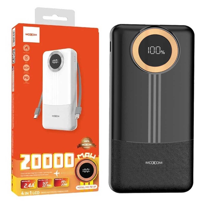 پاوربانک فست شارژ 20000 MOXOM MX-PB139