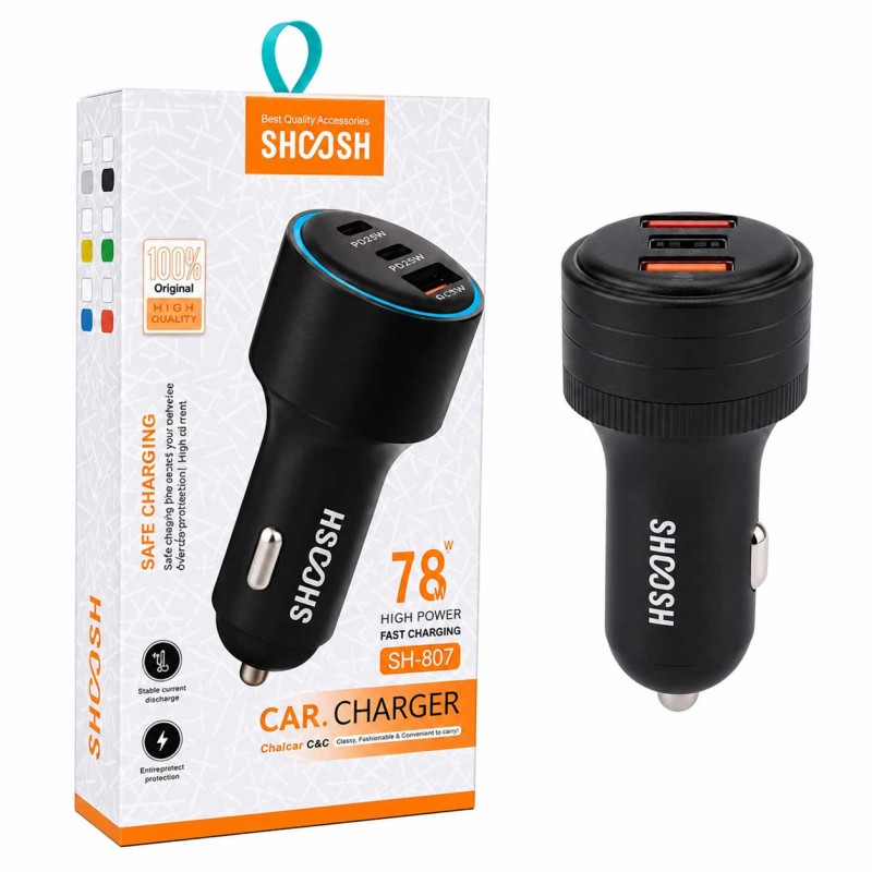 شارژر فندکی شوش 78 وات SHOOSH SH-807